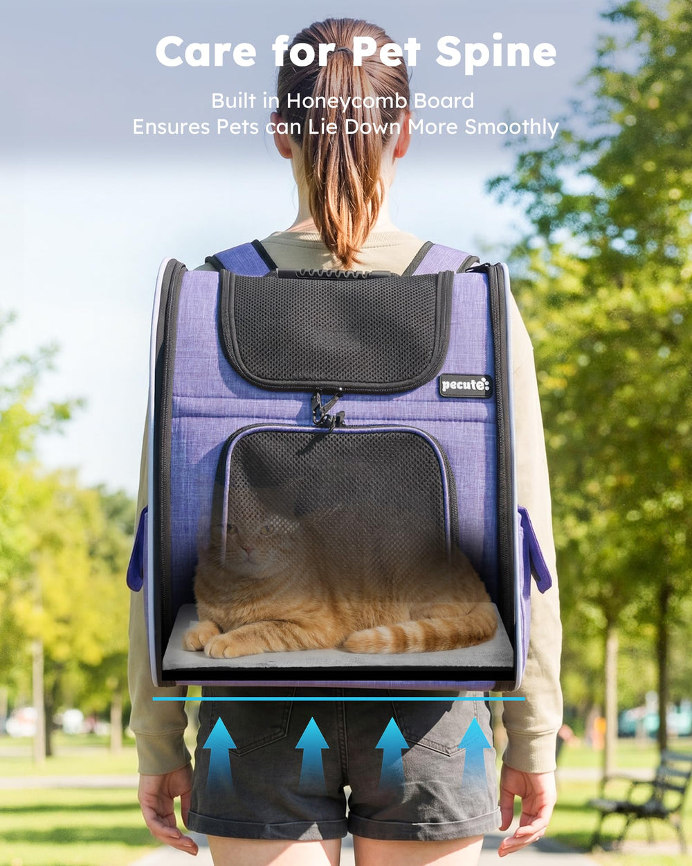 Pecute Cat Backpack Durable construction and reinforced stitching for easy cleaning