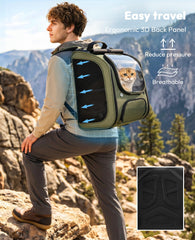 Pecute ergonomic 3D backplate supports your back during walks.