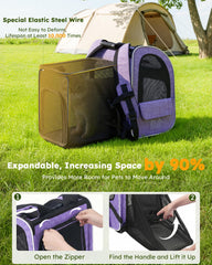 Pecute Cat Backpack Ergonomic Straps reduce shoulder strain on long trips