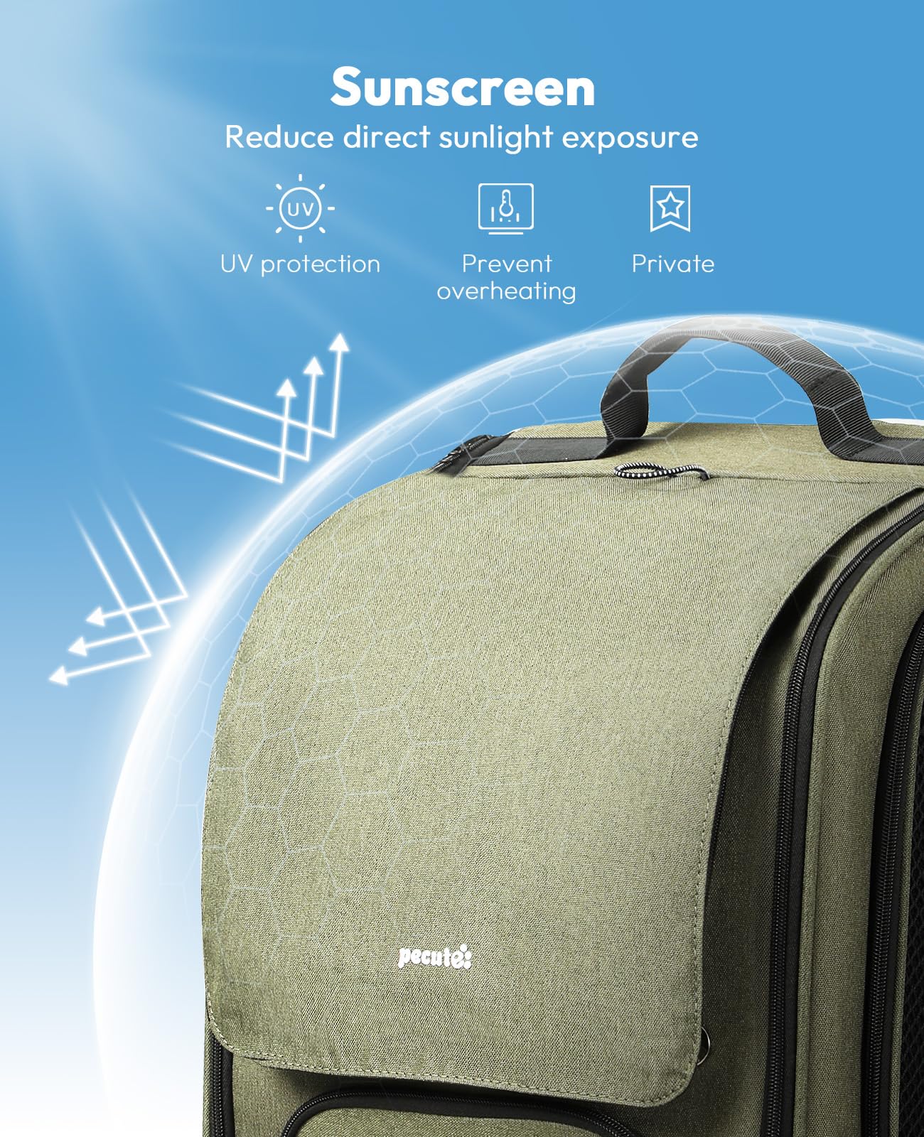 Pecute foldable design saves space when not in use.