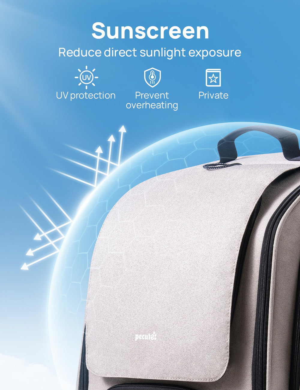 Pecute foldable design lets you store the backpack flat after trips