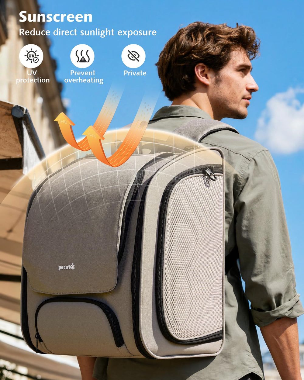 Pecute front pocket storage, carry treats, leash, and essentials.