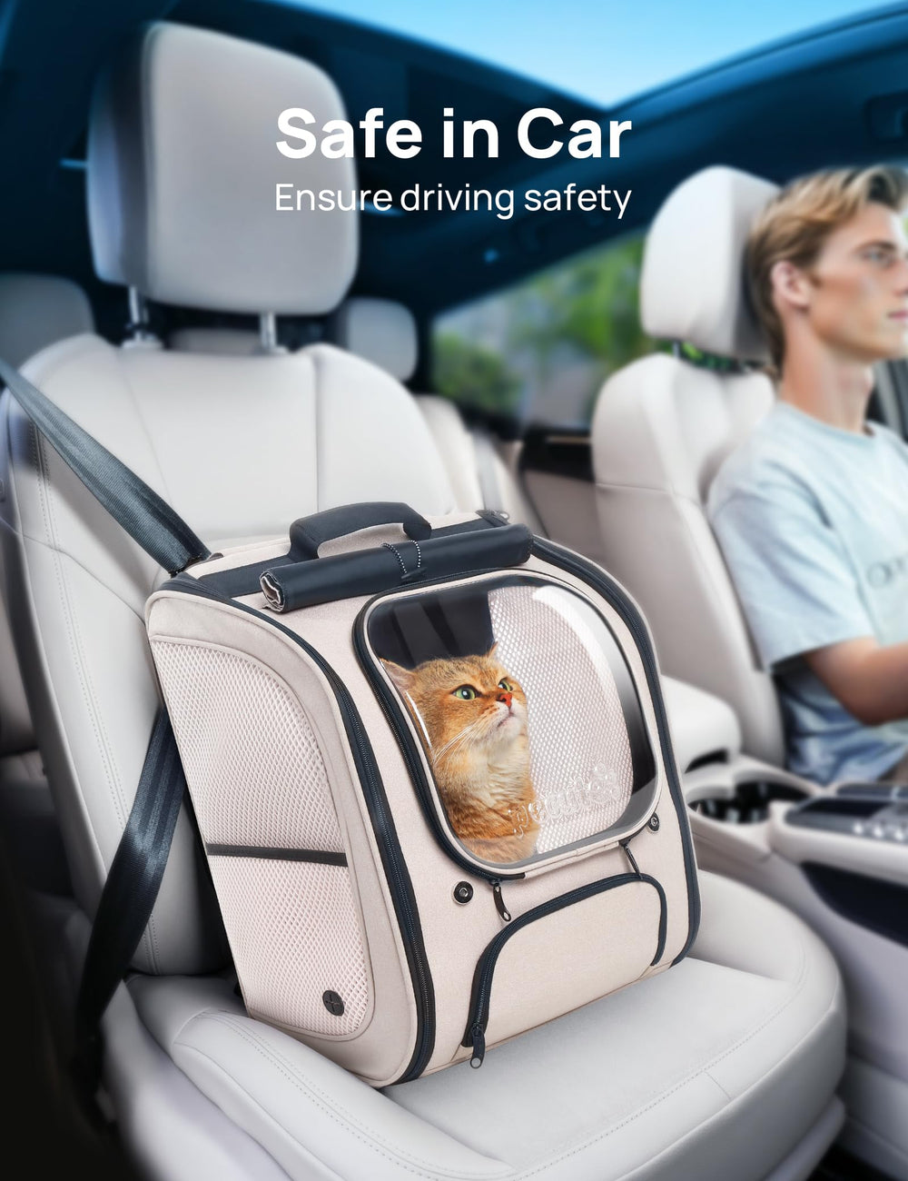 Pecute front and side pockets hold snacks, leashes, and medical records
