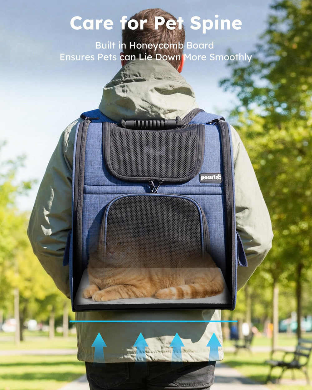 Pecute cat backpack side pockets store essentials for quick access