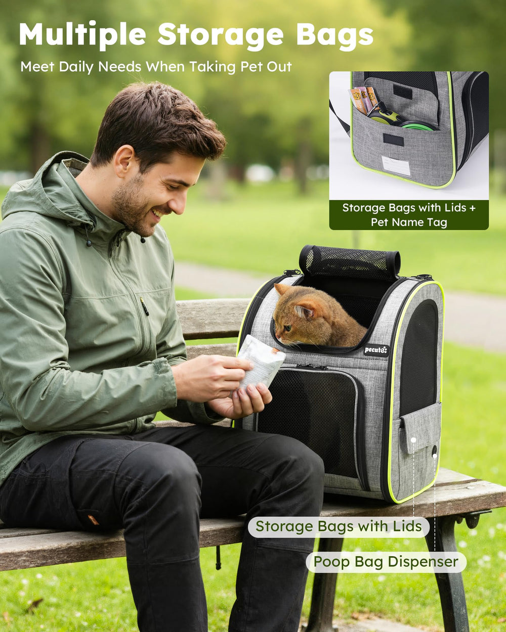 Pecute cat backpack foldable design for easy storage after trips.