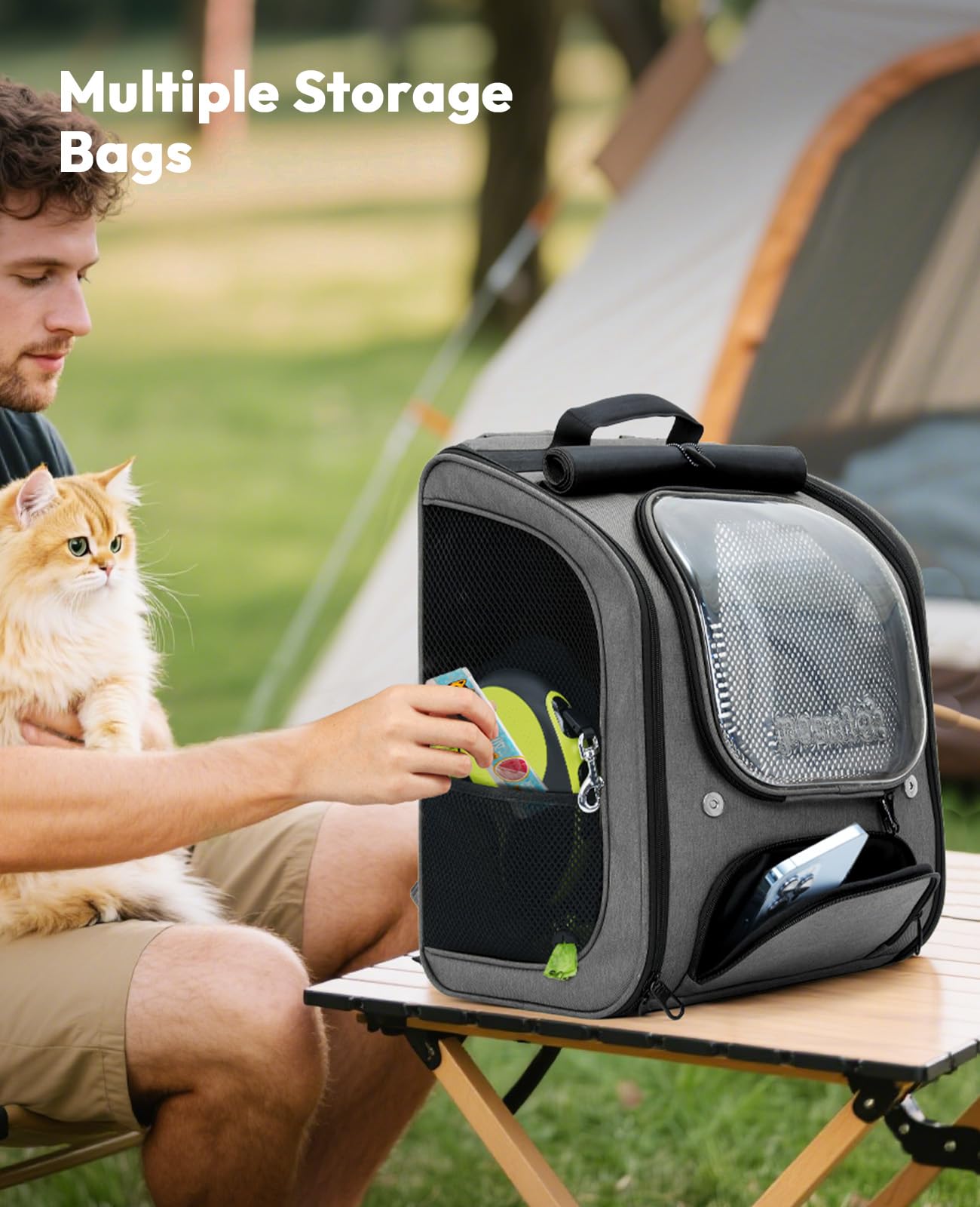 Pecute cat backpack UV shade to block sun exposure