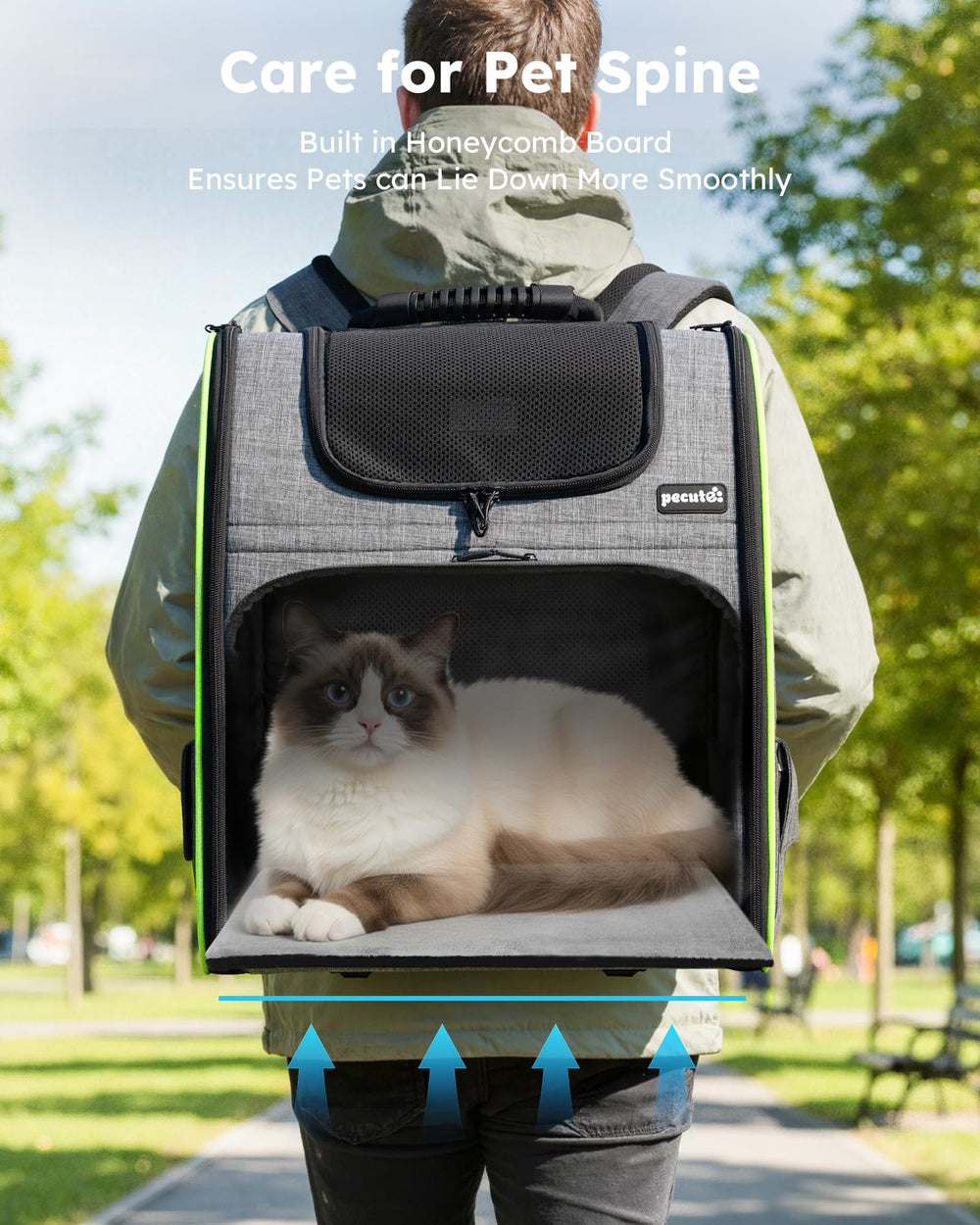 Pecute cat backpack waterproof Oxford cloth withstands rain and wear