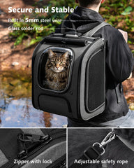 Pecute Cat Backpack XL sunshade in use blocks UV rays for sunny days.