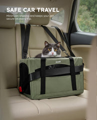 Pecute cat carrier features 5mm steel frame for durability