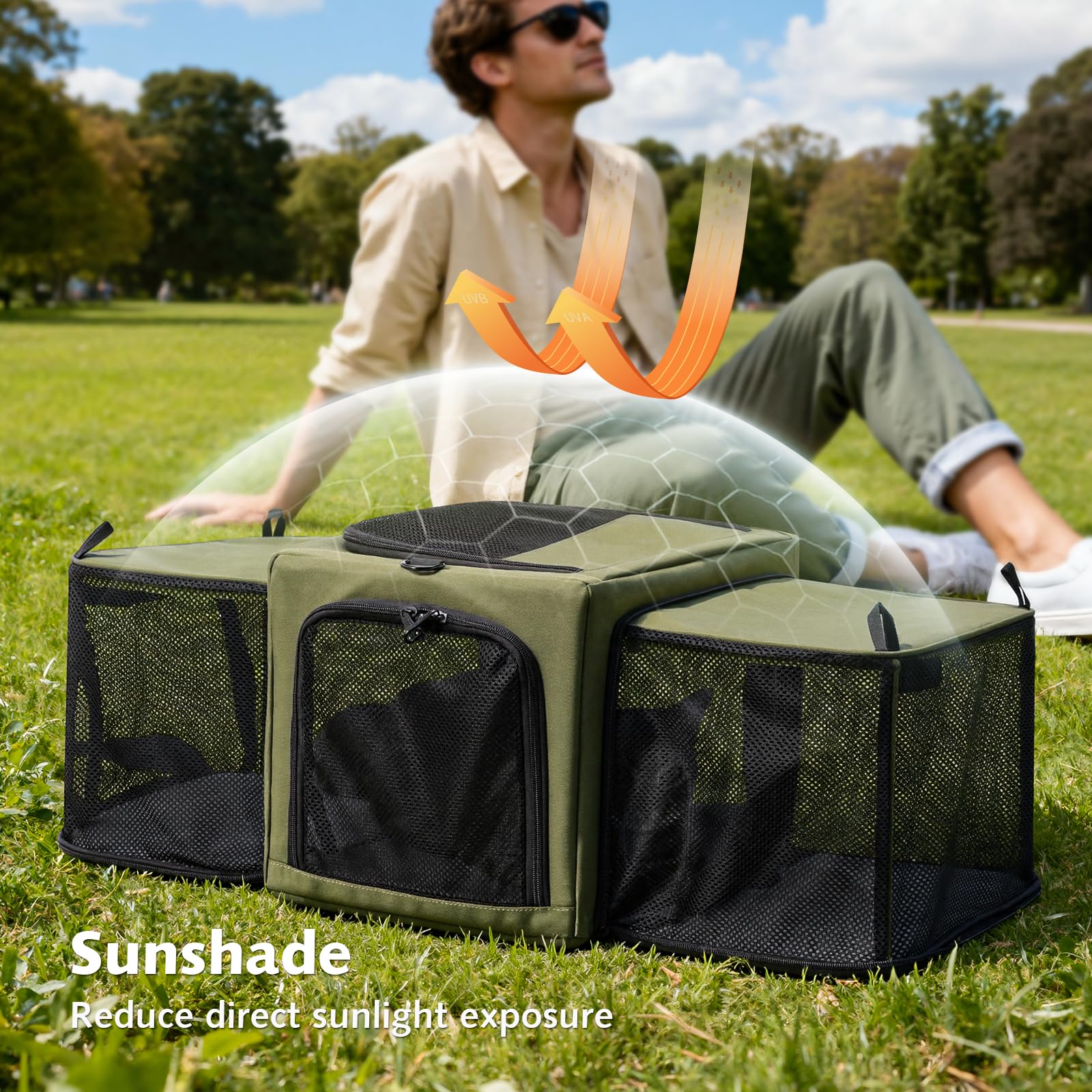 Pecute cat carrier includes cushion and strap for quick, ready-to-use setup