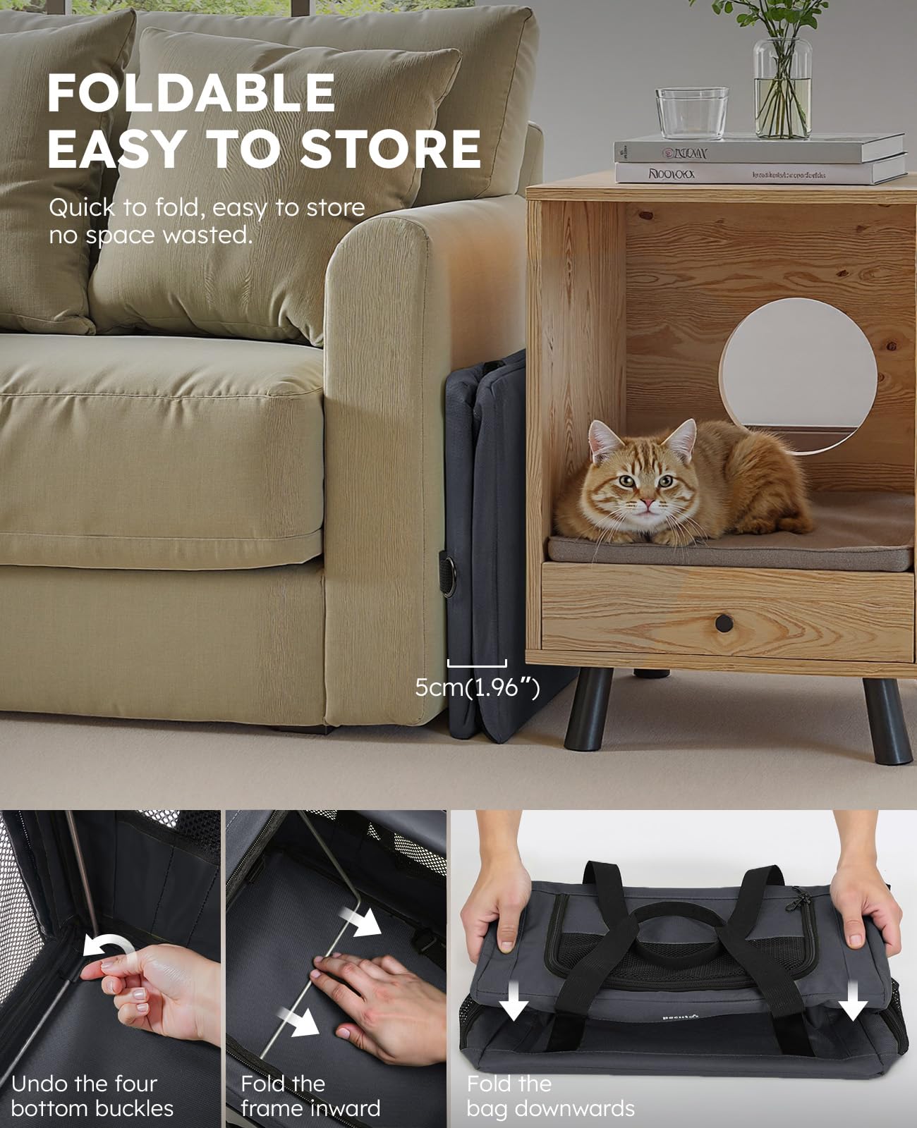Pecute travel-friendly design supports outings with pets under 15 lbs