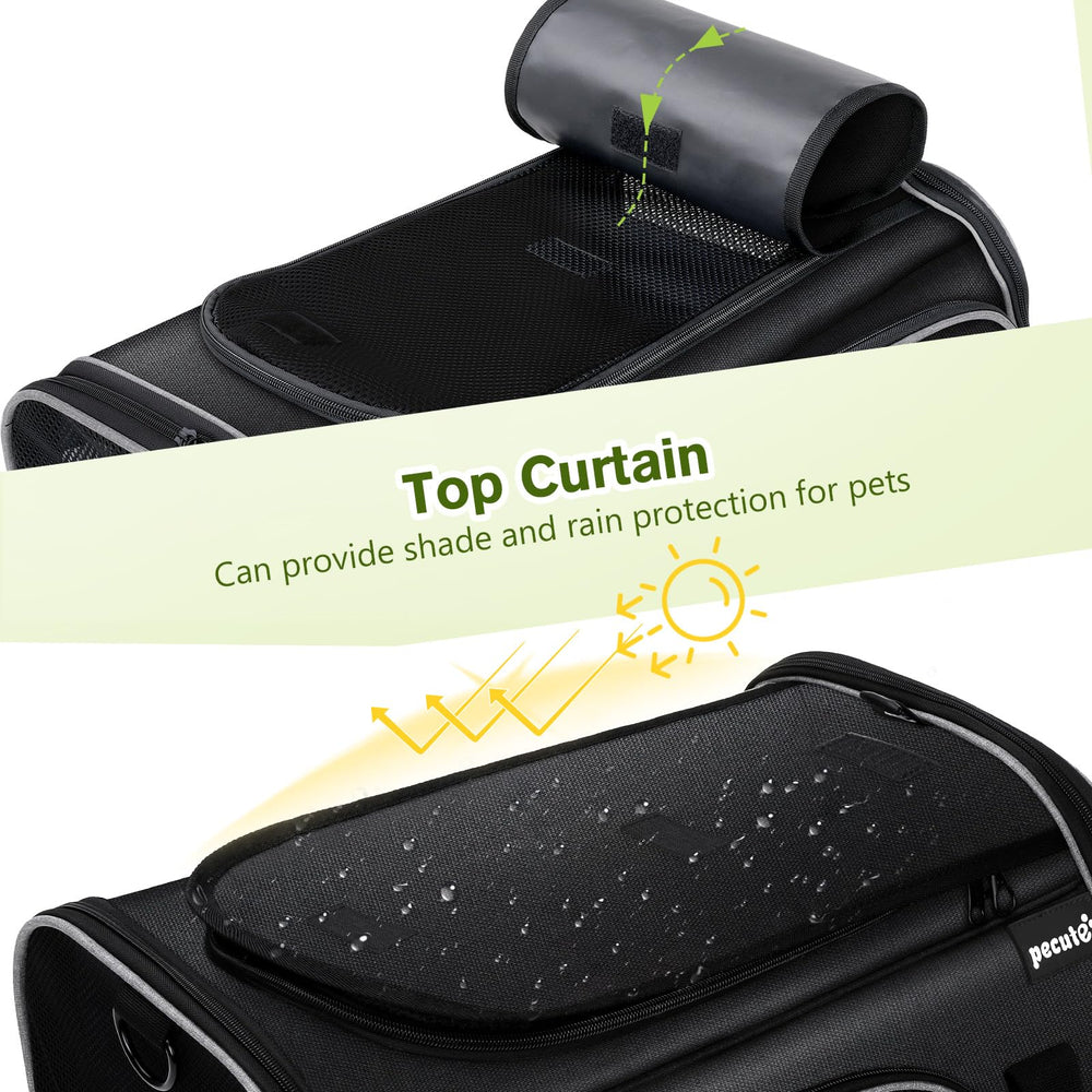 Pecute top roll-up tent on carrier for outdoor viewing