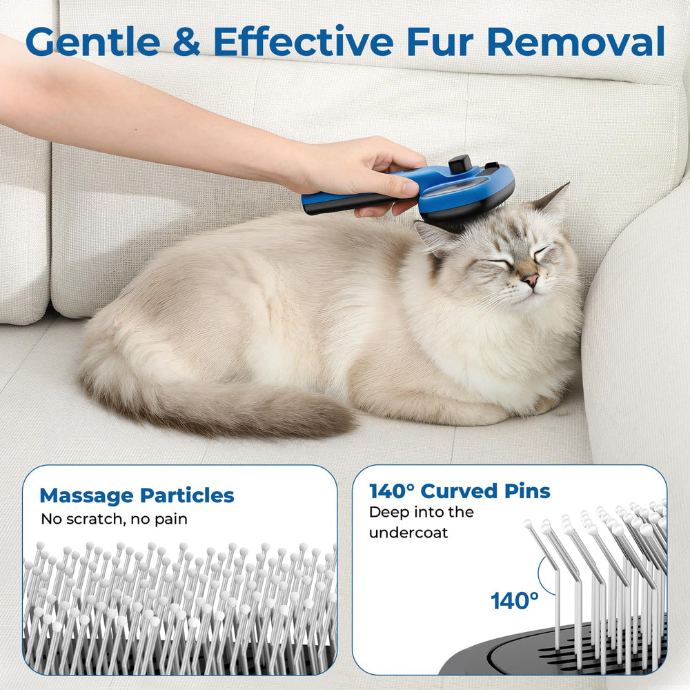 Pecute Cat Steam Brush self-cleaning button enables quick maintenance.