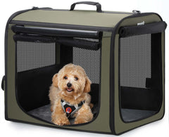 Pecute dog car carrier 24x17.7x20.5in interior for travel and comfort