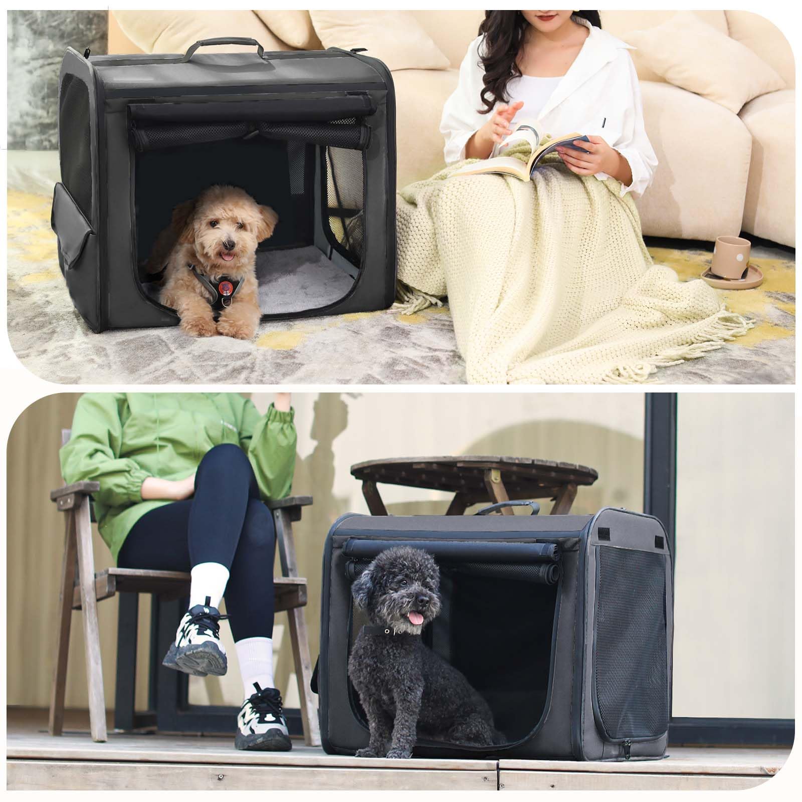 Pecute dog car crate dimensions 61x45x52 cm for fit checks