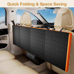 Pecute foldable design with front-seat hanging and storage pockets
