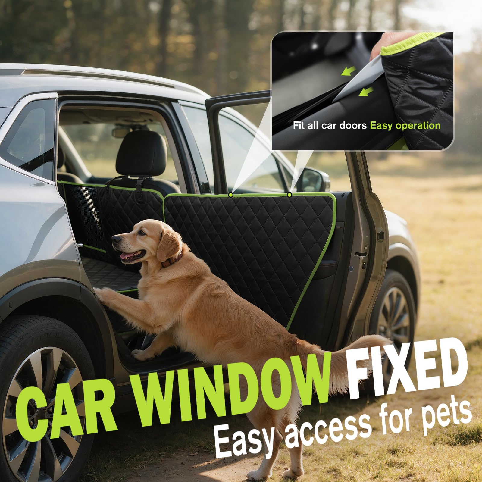 Pecute leather fabric back seat cover offers scratch resistance and easy cleaning