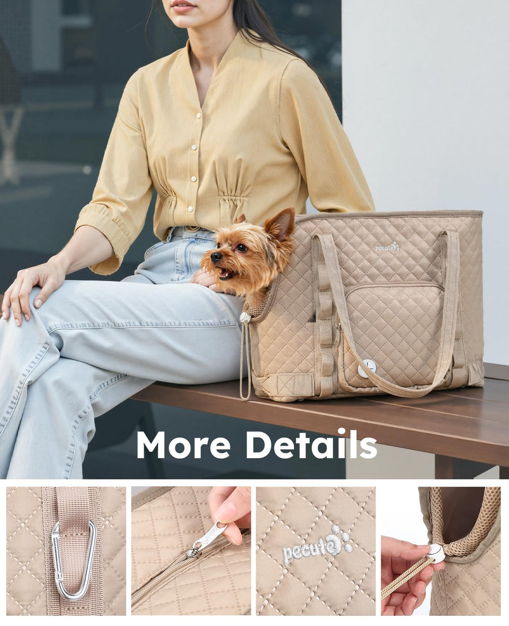 Pecute dog purse carrier removable bottom plate for cleaning
