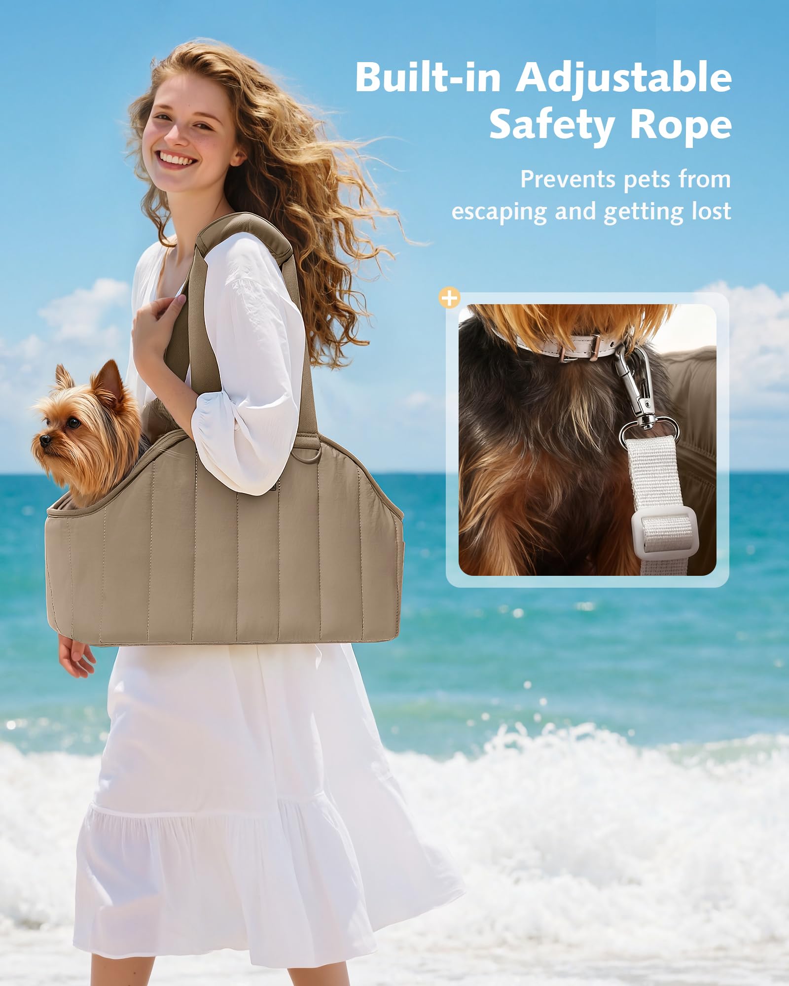 Pecute dog purse carrier removable machine-washable pad makes cleaning easy.