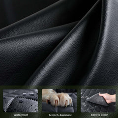 Pecute dog seat cover showing six fixing straps for stability.
