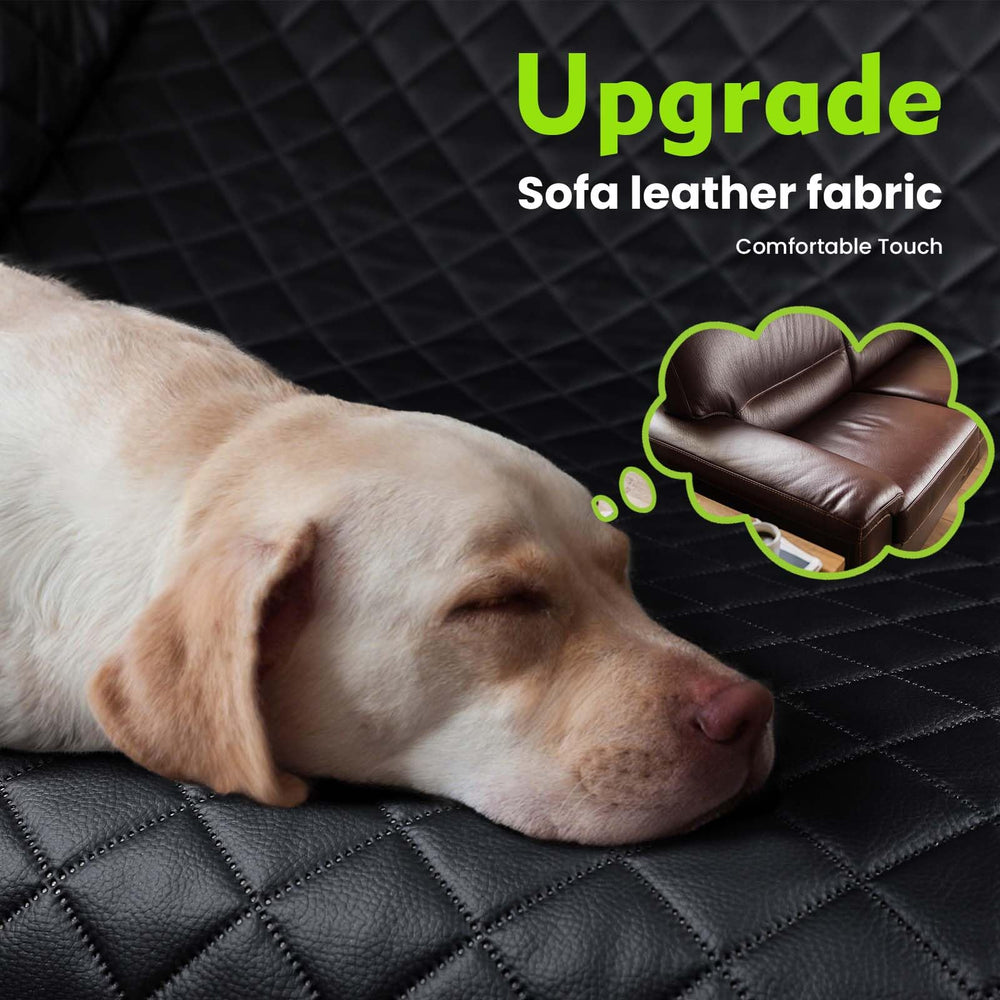 Pecute dog seat cover on rear seat with handy front-seat hang option.