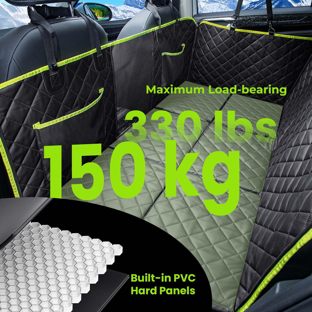 Pecute full-coverage back seat protection for complete spill and hair defense.