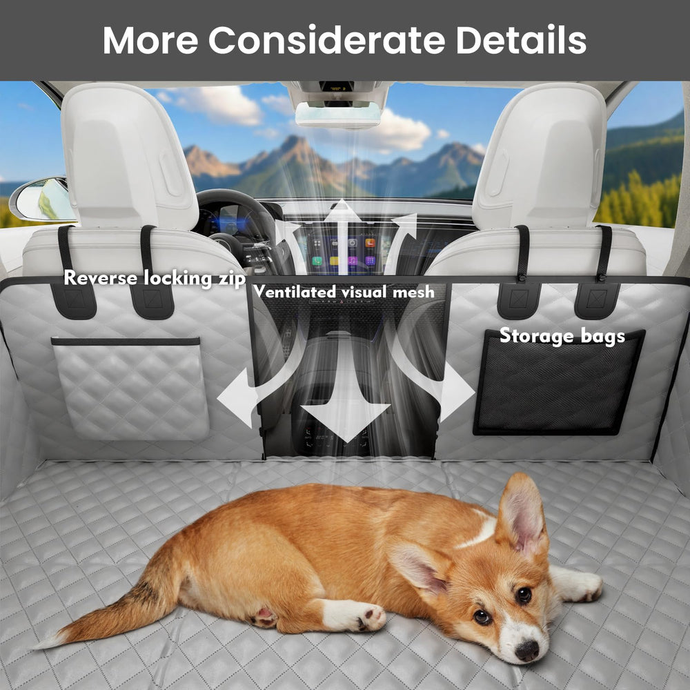 Pecute waterproof leather fabric resists spills and scratches during car trips.