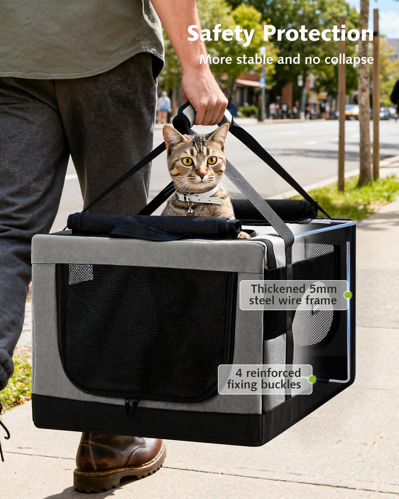 Pecute reinforced-frame carrier highlights sturdy steel for stability