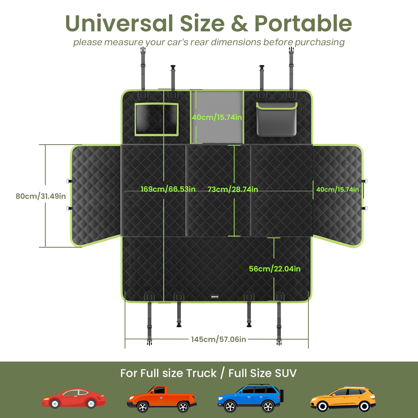 Pecute car seat cover combines comfort with low-maintenance care.