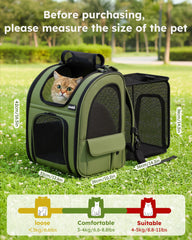 Pecute cat backpack side mesh panel highlighting ventilation during outdoor travel.