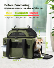 Pecute Expandable Pet Carrier side view displaying slim profile