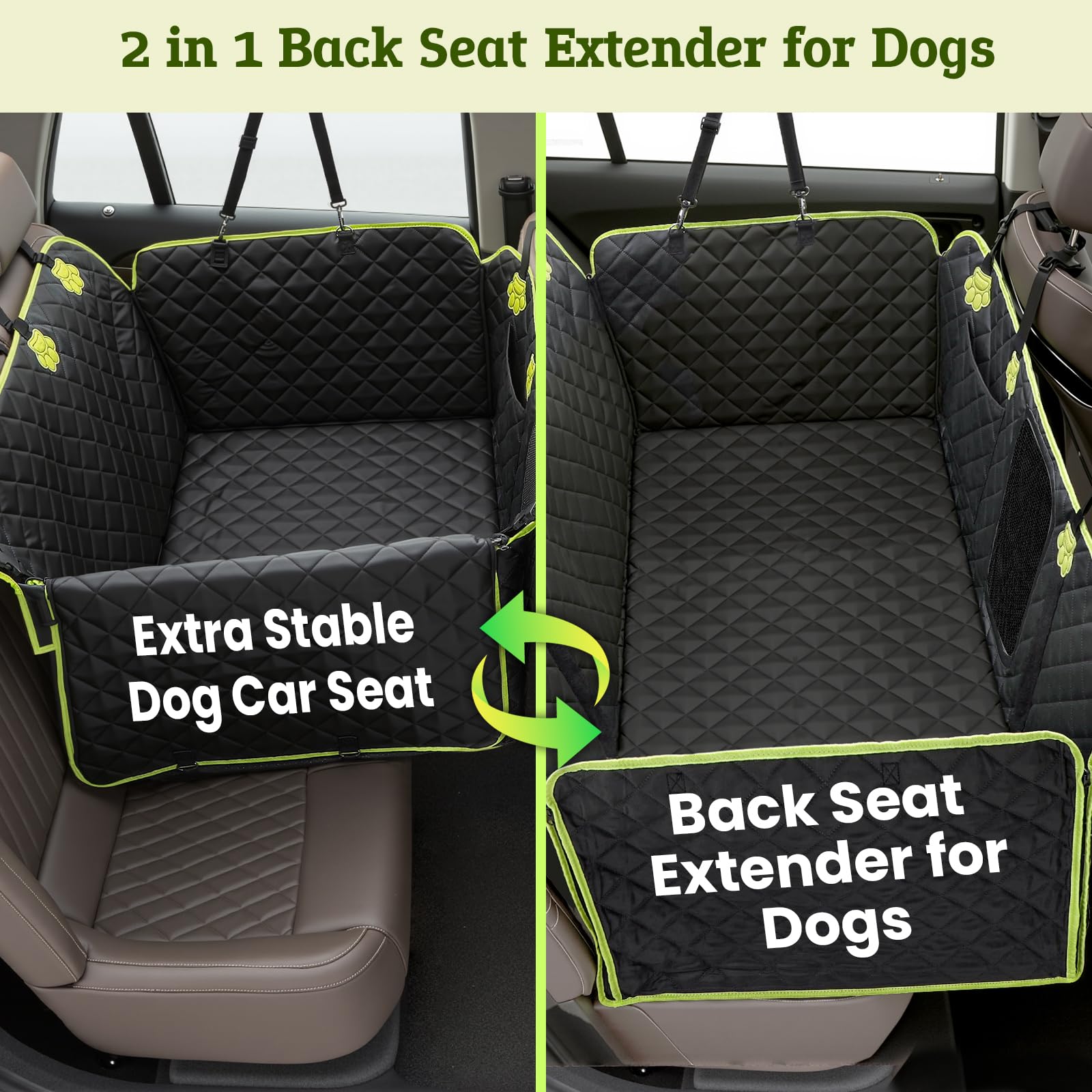 Pecute foldable elevated dog car seat offers extra passenger space while keeping pets secure.