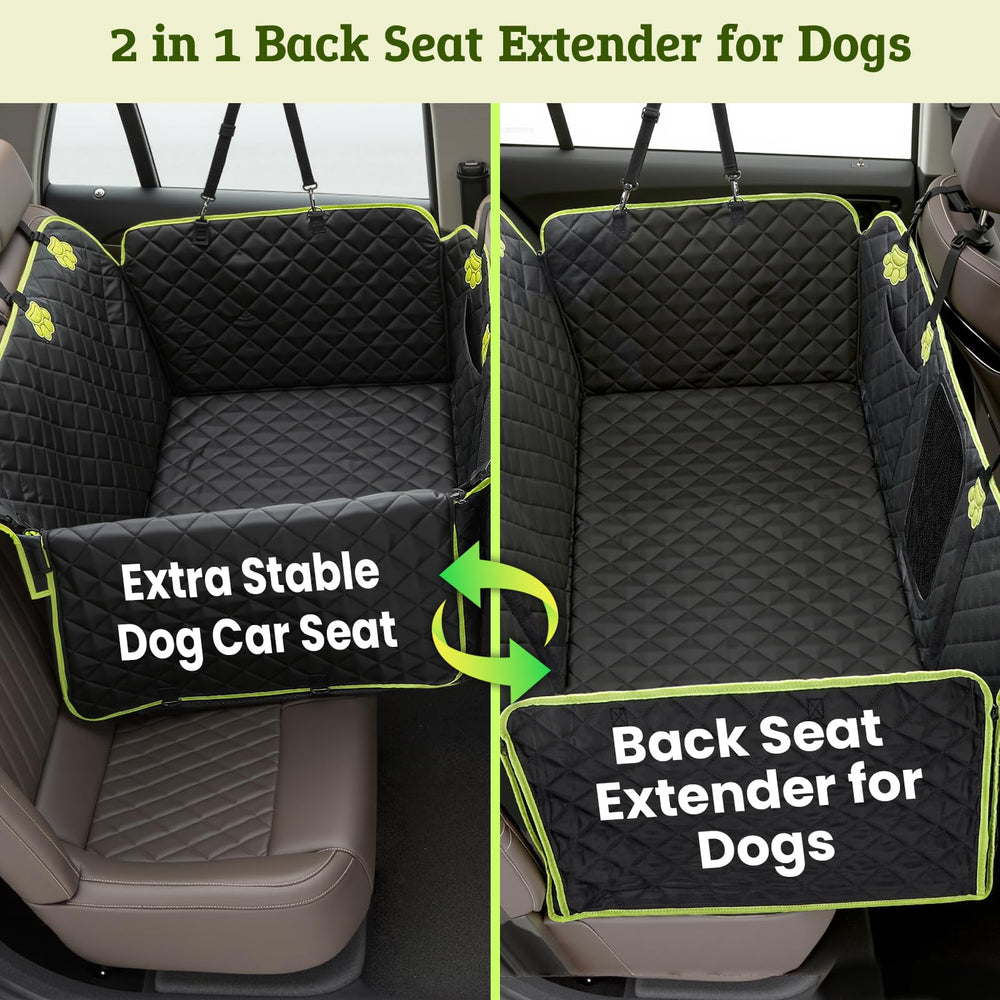 Pecute foldable elevated dog car seat offers extra passenger space while keeping pets secure.