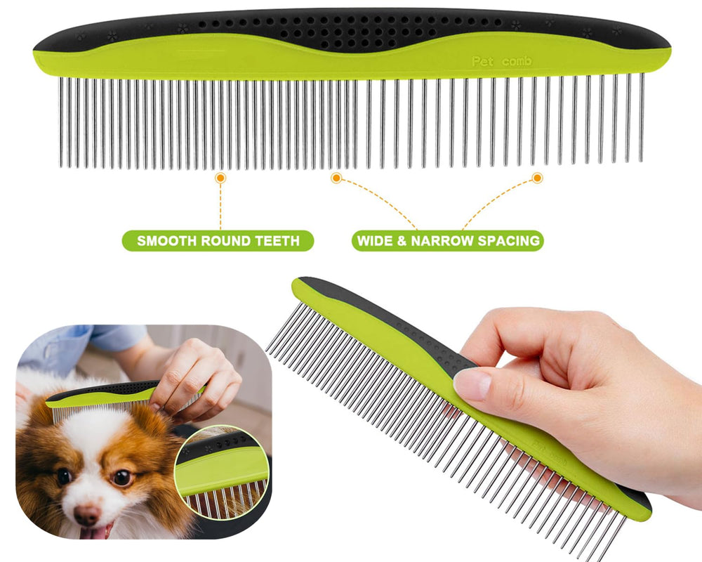 Pecute dematting tool removes mats and loose hair from coats