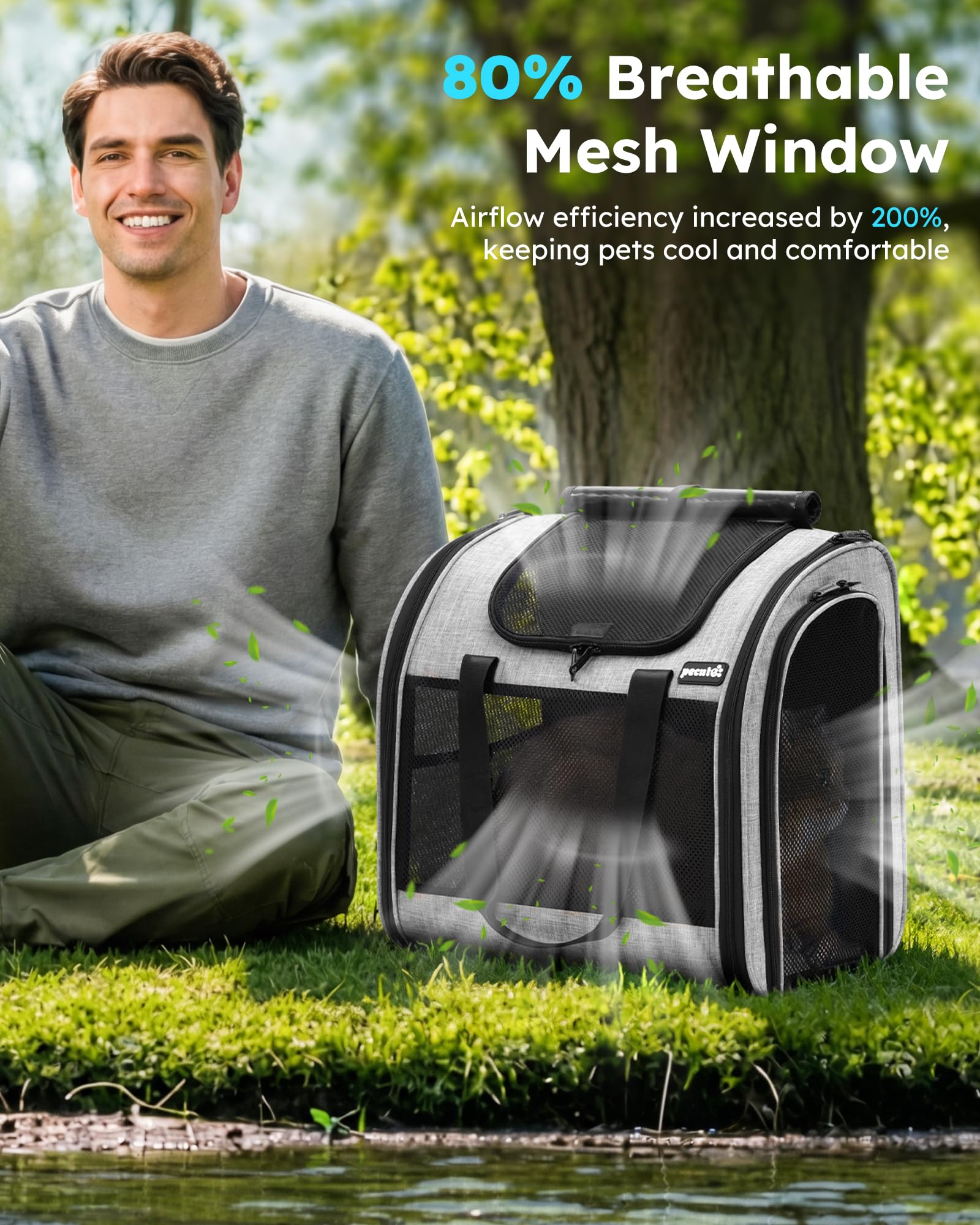 Pecute pet backpack offers multiple carrying options for flexible use