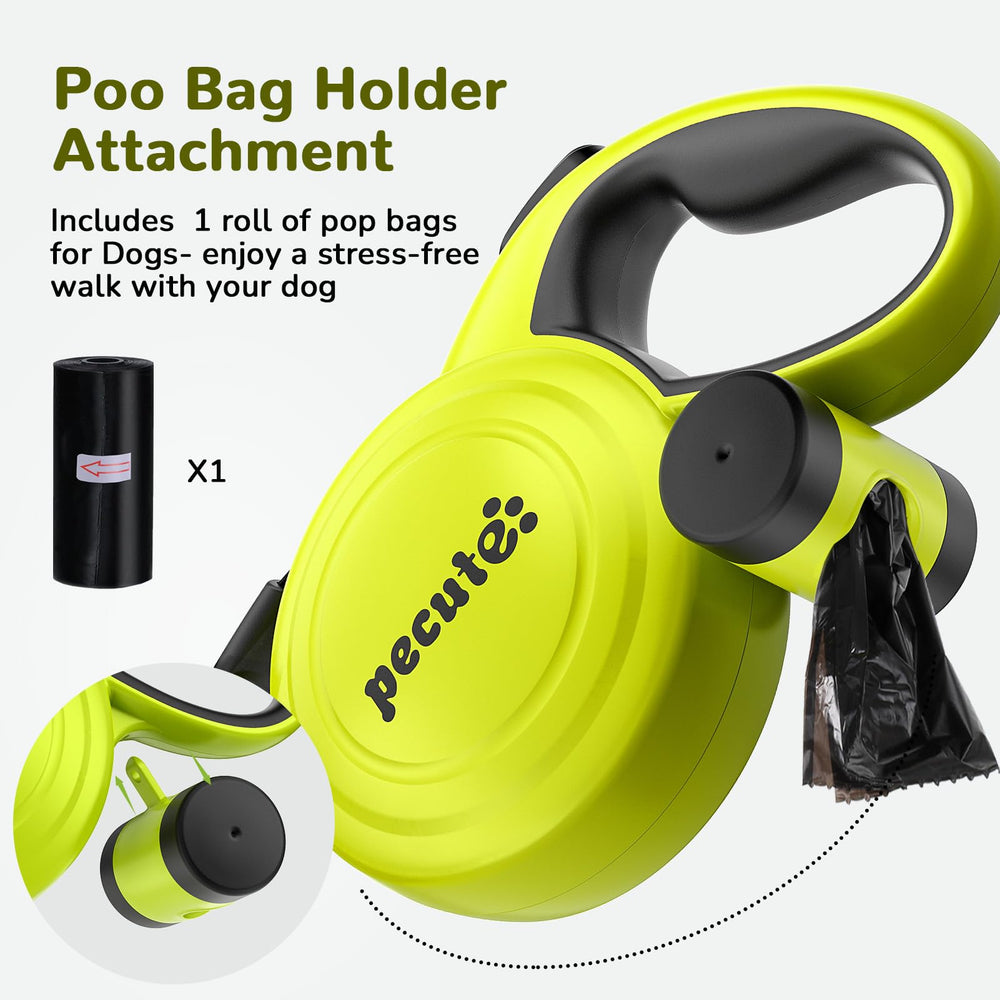 Pecute poop bag holder includes 15 bags for convenient waste pickup
