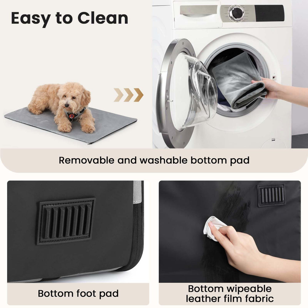 Pecute portable dog crate doubles as indoor space and car seat.