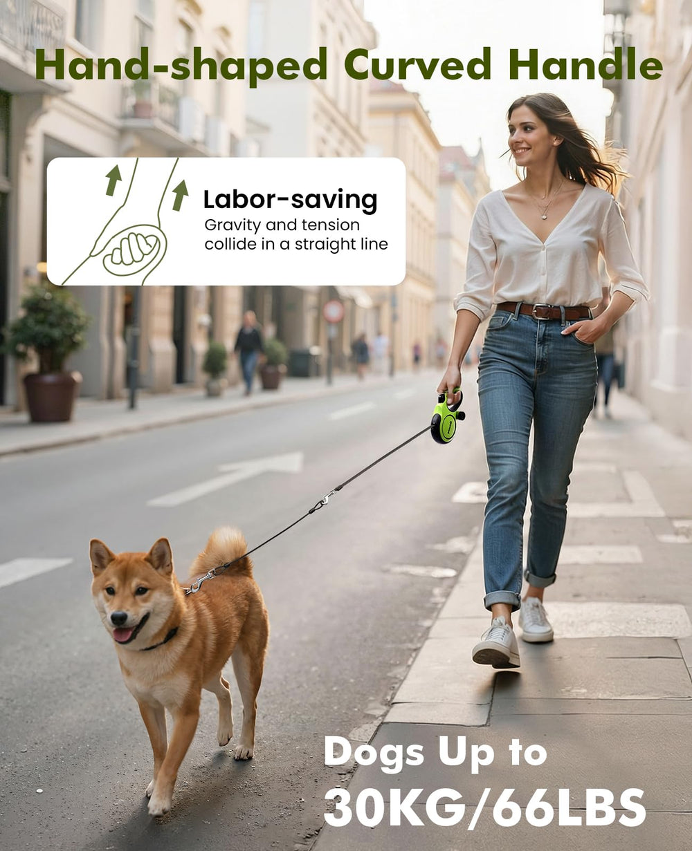 Pecute reflective strap increases visibility for dawn or dusk walks.