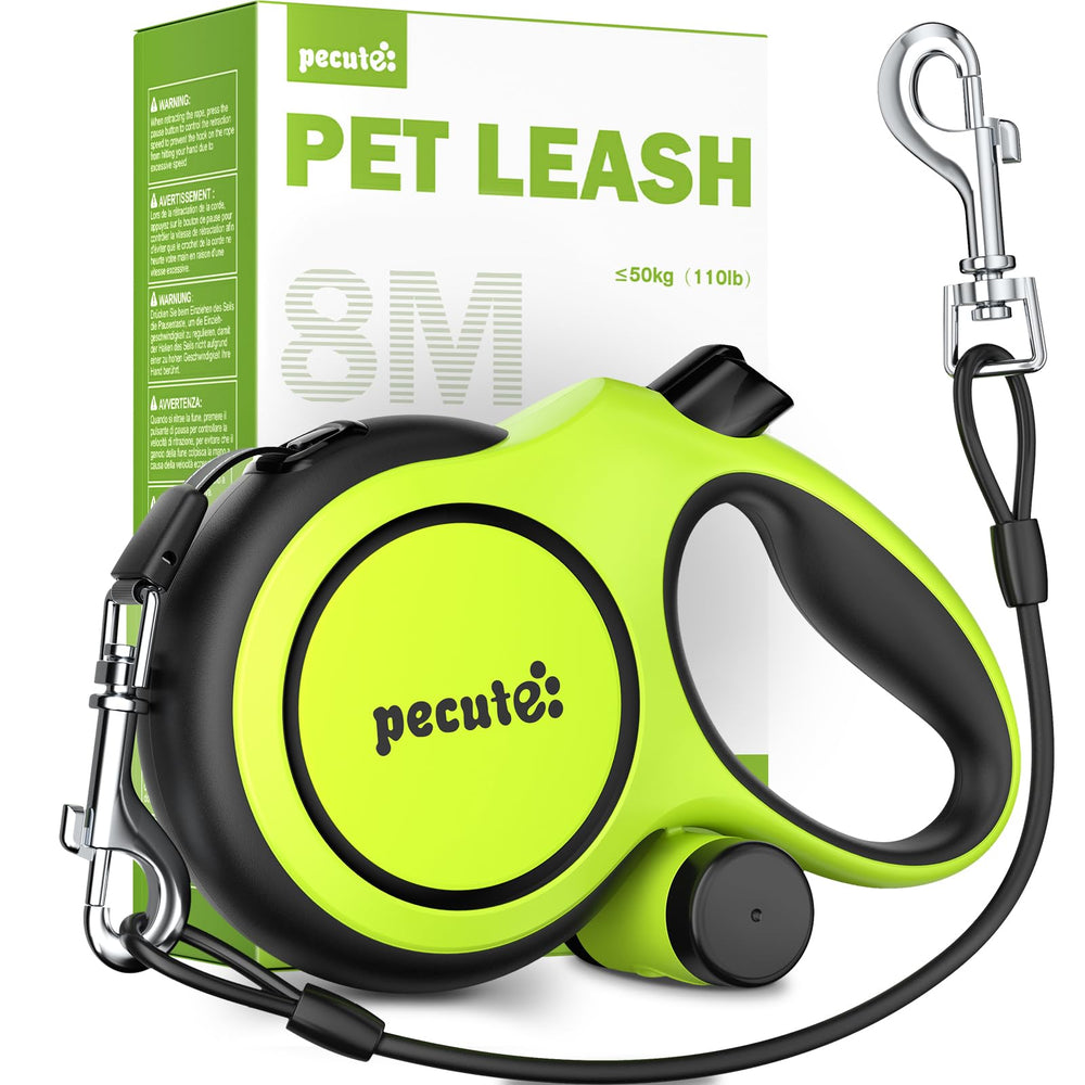 Pecute retractable dog leash 26ft for extended reach and confident control.