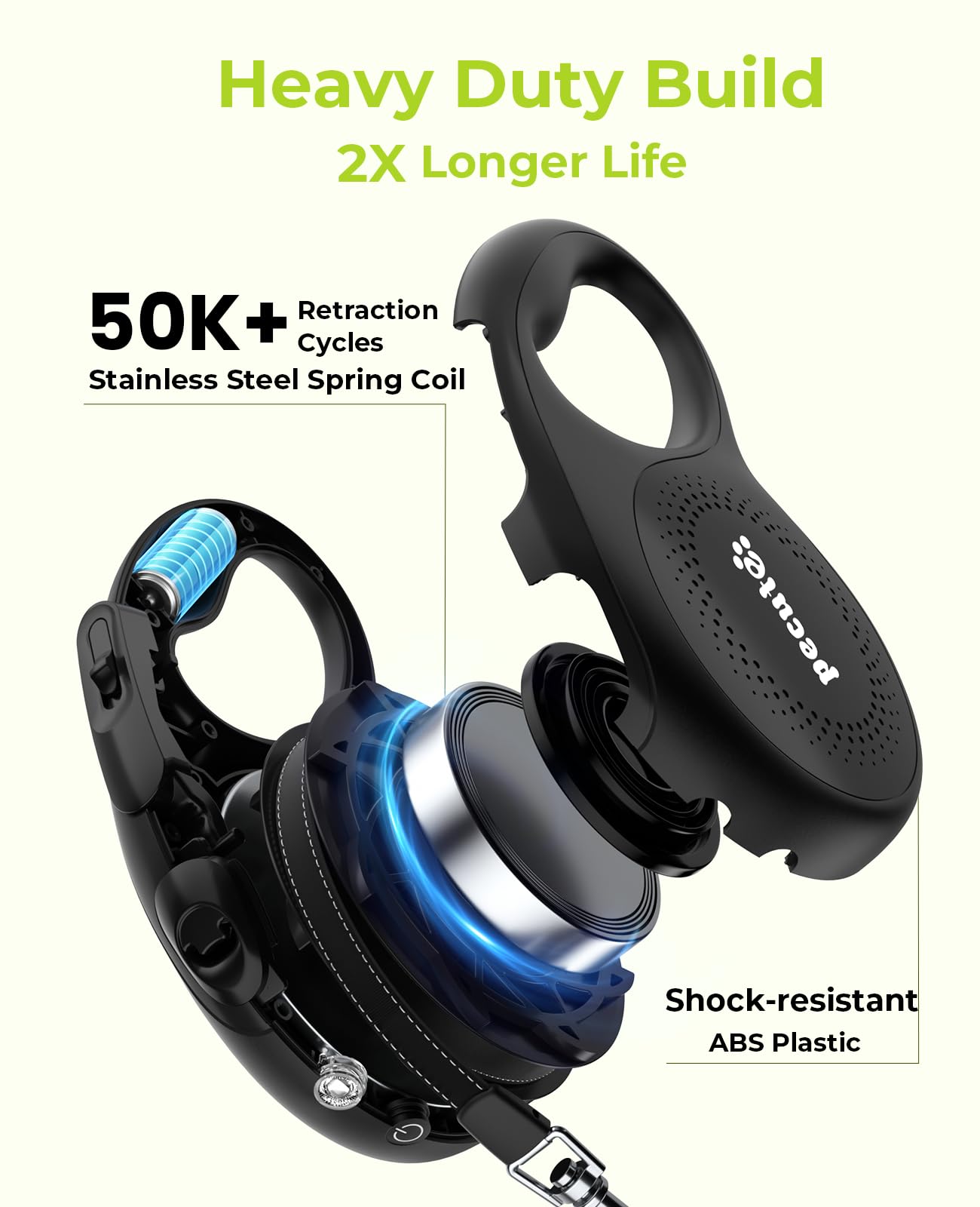 Pecute reflective design increases visibility in low light conditions.