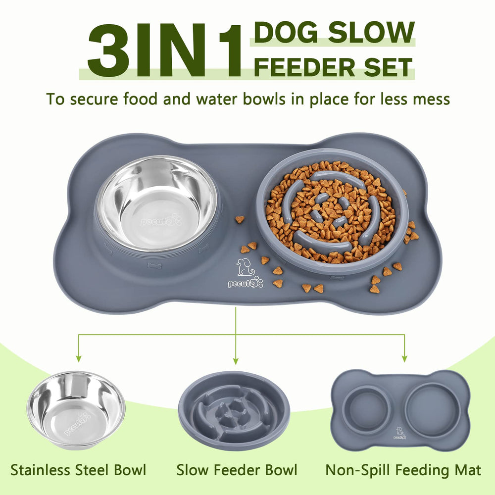 Pecute slow feeder bowl food-side view showing food area for pets