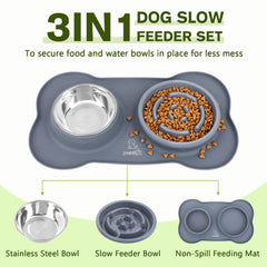 Pecute slow feeder bowl food-side view showing food area for pets