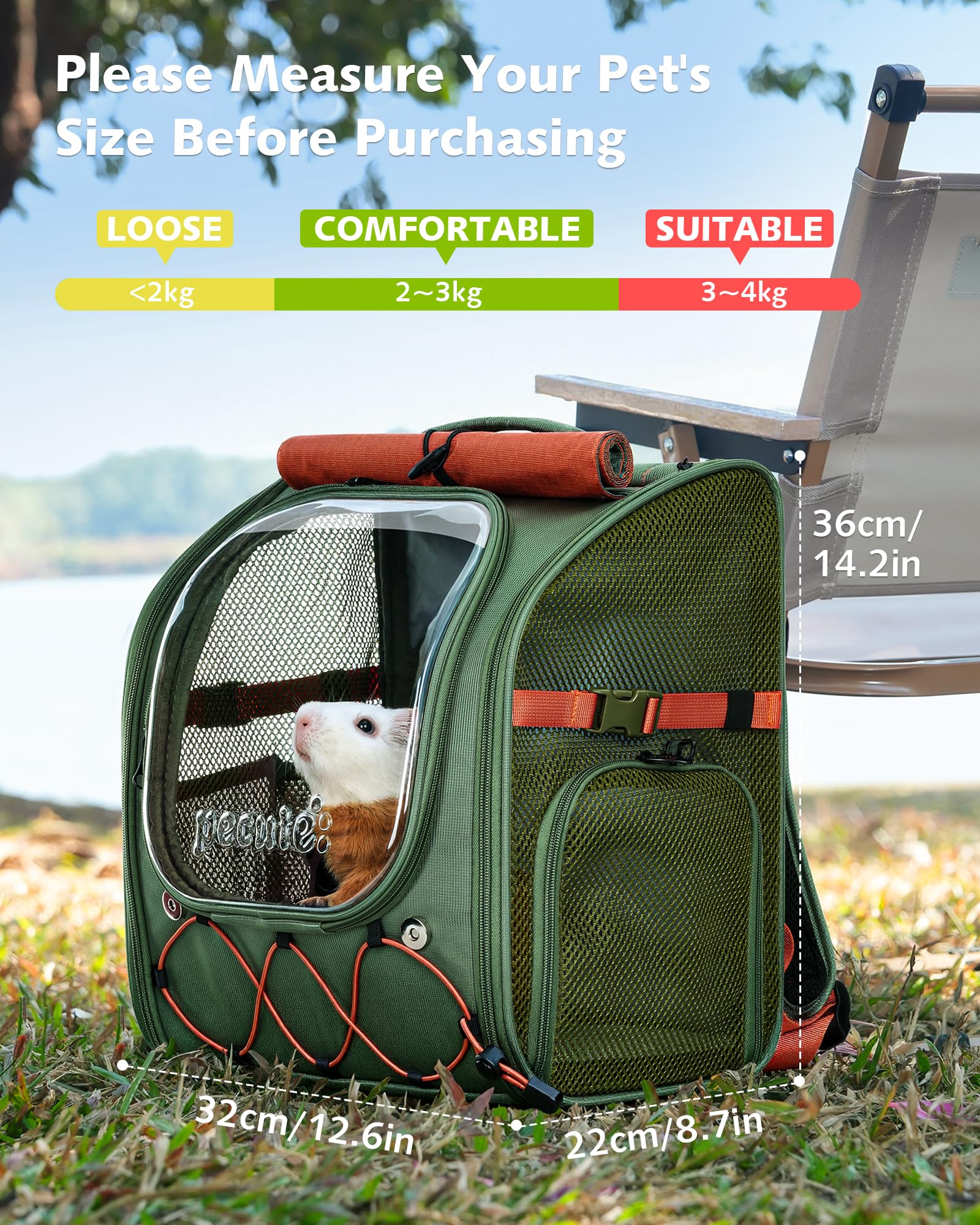 Pecute folds flat for compact storage when not in use.