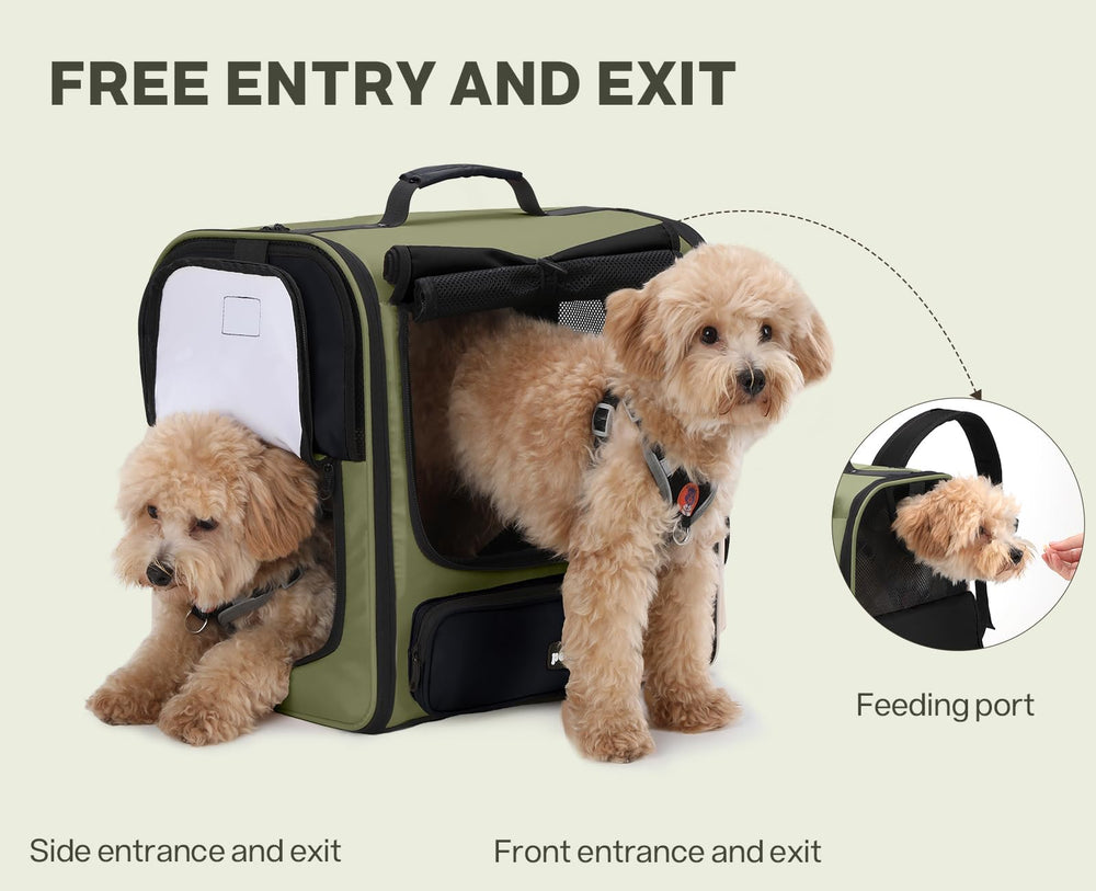 Pecute 2in1-tent-design converts to freestanding pet shelter.
