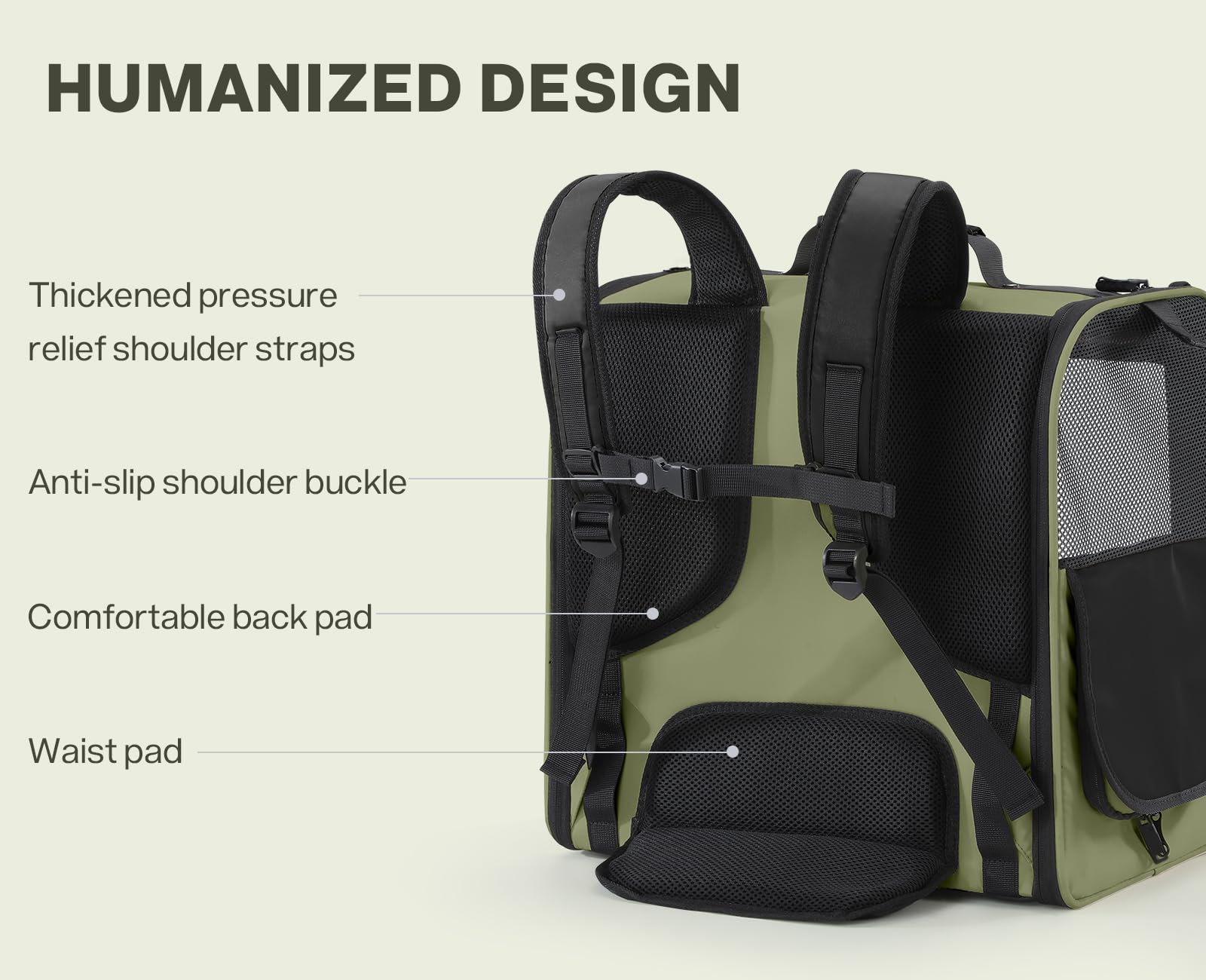 Pecute durable-frame resists wear during outdoor adventures.