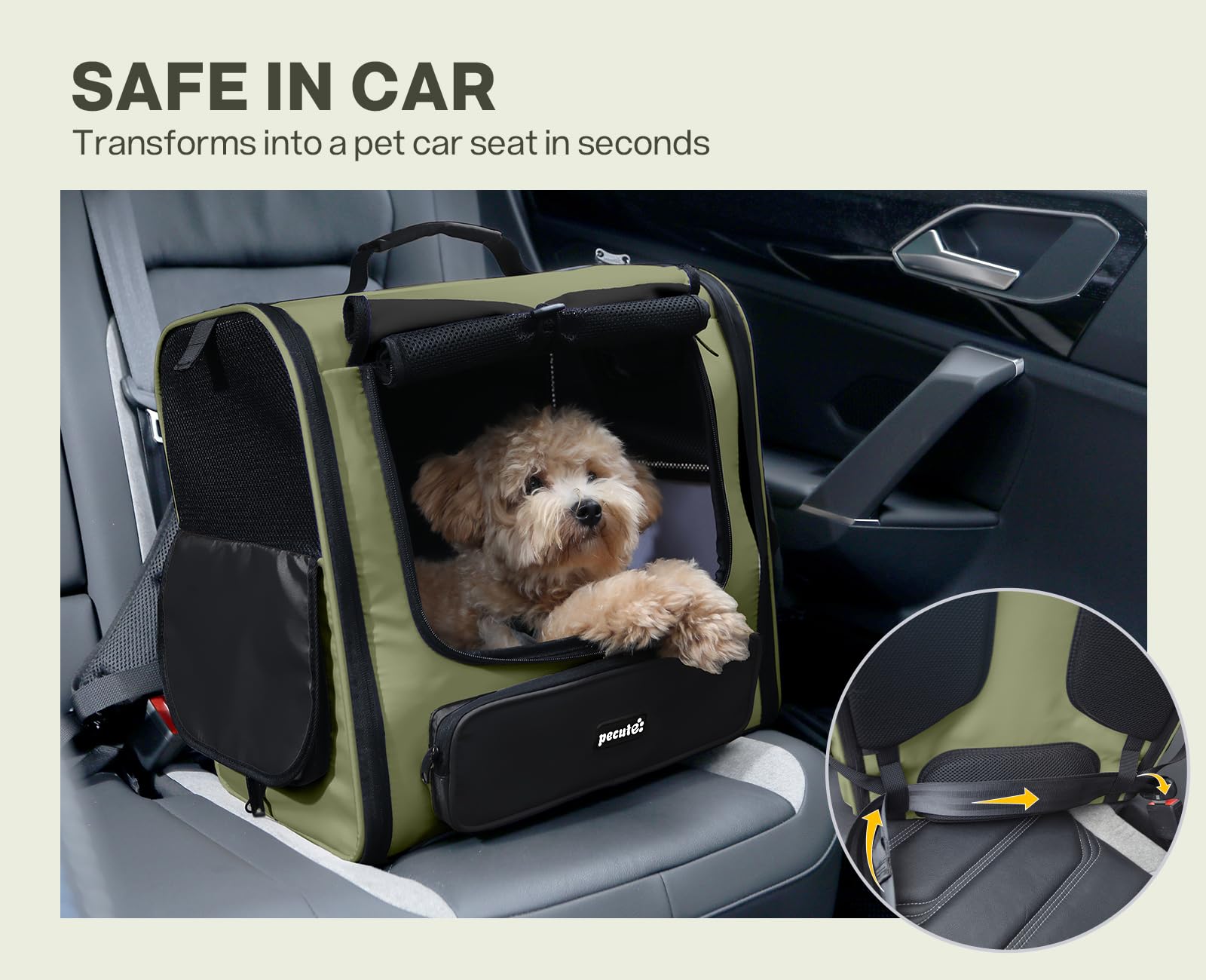 Pecute top-roller-shutter provides private space for anxious pets.