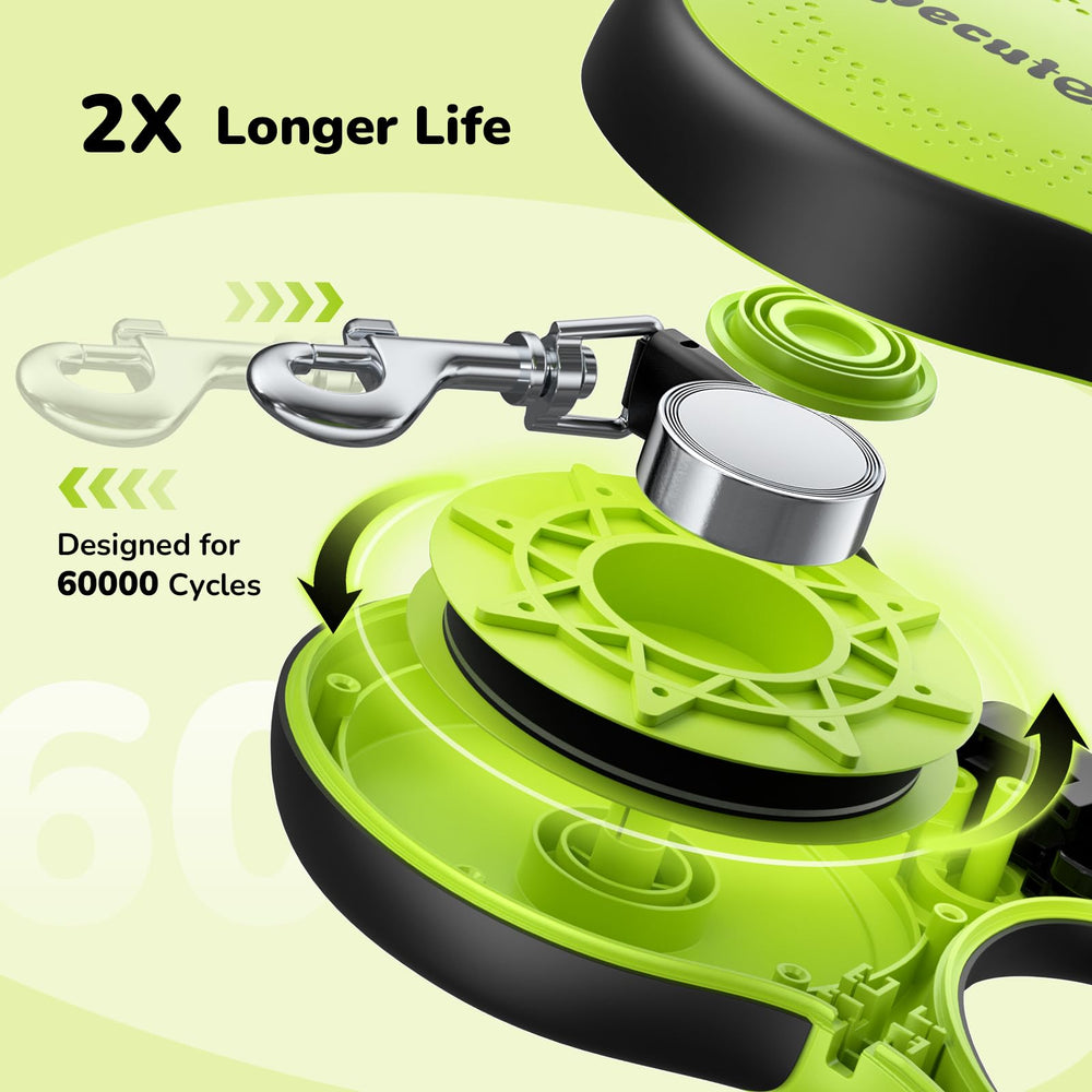Pecute stainless steel spring coil supports smooth retraction and longer life.