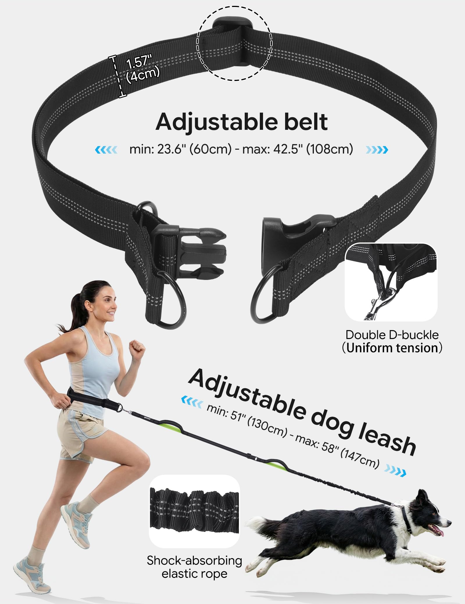 Pecute stroller-attachment-ready design for jogging with a stroller.