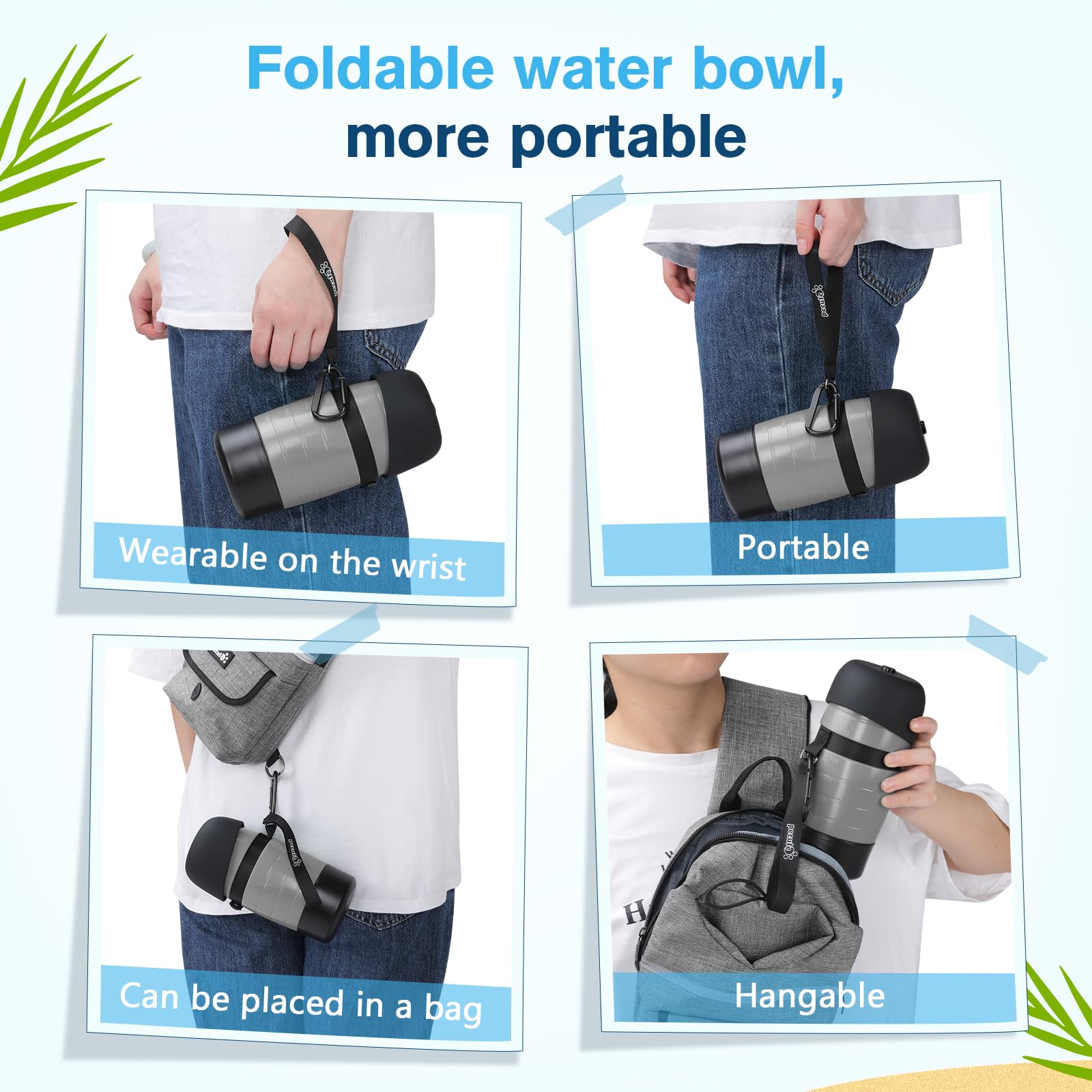 Ideal for walks, hikes, and camping with controlled water flow.