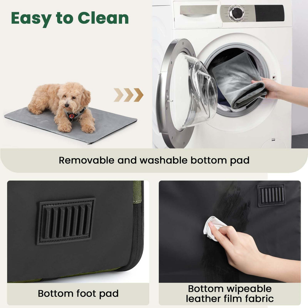 Wipeable bottom fabric for easy cleaning and maintenance